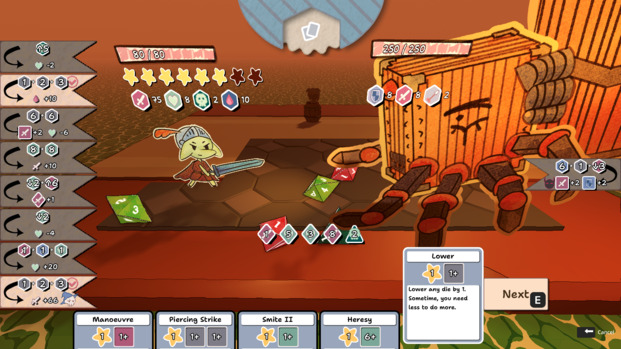 The dice based combat