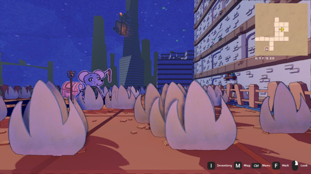 A landscape from the game, featuring a peaceful mouse