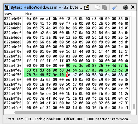 A sample encryption key visible in Ghidra
