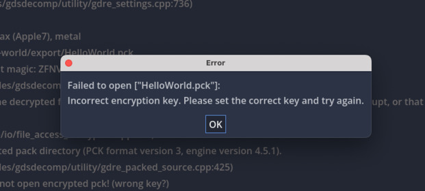 Gdsdecomp failing to decompile a project