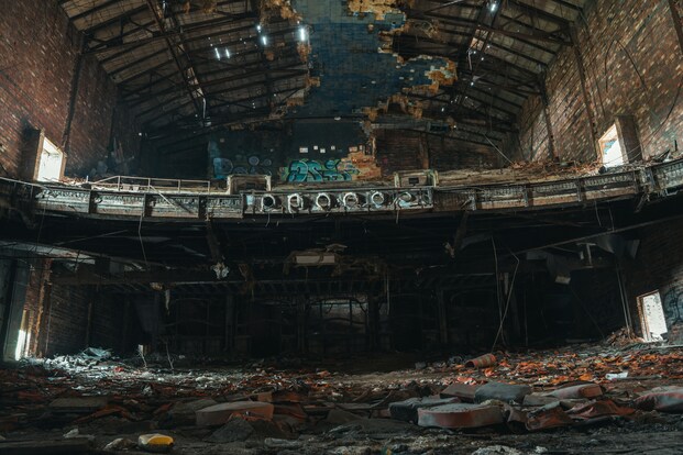 An abandoned theater